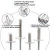 ALLOYPRO 60 pcs Large Flange Blind Rivets, Aluminum,Flange Diameter 5/8"