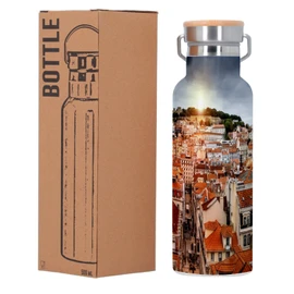 Vacuum Flask Stainless Steel Thermos Flask – 500 ml – Rising Sun on Roof Tiles – Europe