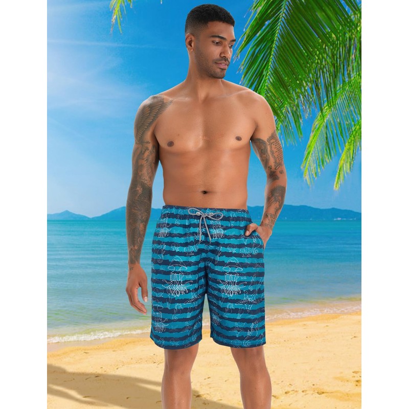iCKER Men's Shorts, Swimming Trunks, Beach Shorts, Board Shorts, Quick-Drying