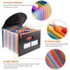 24 Pockets Expanding File Folder with Lid - Plastic Portable