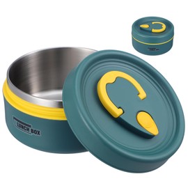 Hohopeti Caja De Almuerzo Térmica y Portátil Para Oficina y Hogar Contenedor De Comida Aislante Con Tapa Sellada Para Niño Niña y Adultos