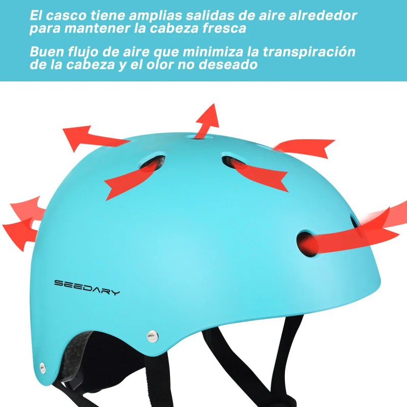 7pzs Kit De Proteccion Casco Codo Mano Patinaje Rodilla Niño
