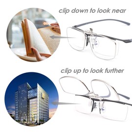 LUFF Reading Glasses Clip Anti-blue light Magnifying Glass Portable Clips(1.0X)