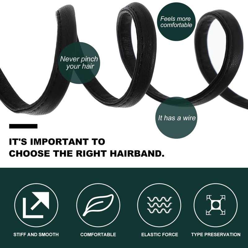 FRCOLOR Spiral Lock Hair Tie Dreadlock Accessory PU Leather Long