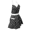 Wrapables Adjustable Flirty Hostess Apron, Black Polka Dots