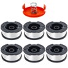 Covienapp 6 Pack String Trimmer Spool for Black&Decker AF-100 Auto-Feed