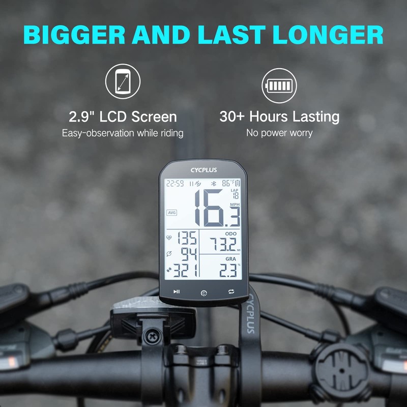 CYCPLUS GPS Bike Computer Waterproof Bicycle Speedometer and Odometer ANT+