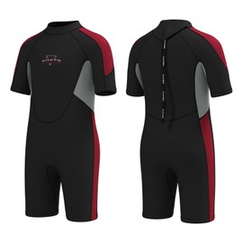 XUKER Kids Wetsuit for Boys Girls Toddles, 3mm Shorty Wetsuit Thermal Back Zip Diving Wetsuit Thermal Swimsuits
