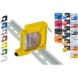 Top-Hat Rail Holder "Single" for 18 Shellys: 1 Gen3, 1PM Gen3, 2PM Gen3, i4 Gen3, Plus 1, Plus 1PM, Plus 2PM, Plus i4, Plus 0-10V Dimmer, Wave 1, Wave 1PM, Wave 2PM, Wave Shutter, Wave i4 (Yellow))