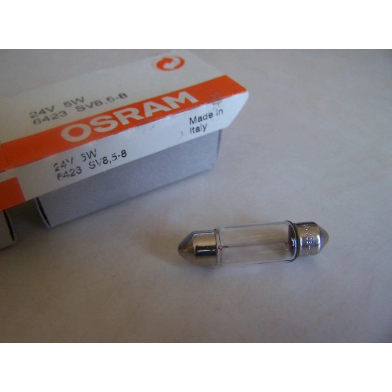 Osram 24V 5W SV8.5-8 Tubular Light Bulbs (Lot of 2)