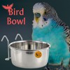 Sage Square Birds Coop Cup Feeder Bowl with Hook Holder
