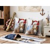 Doobicy 2 Pack Christmas Horse Pillow Covers 20”x20” Rustic Farmhouse