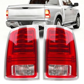 LED Tail Lights Compatible with 2013-2018 Dodge Ram 1500 2014-2018 Ram 2500 3500, Left Driver and Right Passenger Side Rear Brake Lamps, a Pair