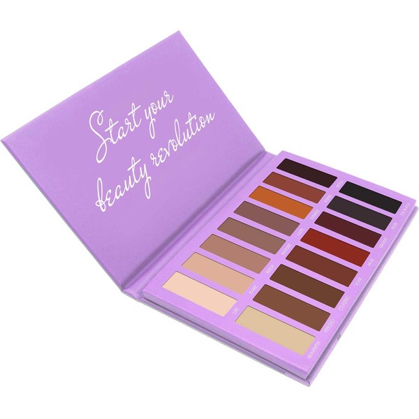 Best Pro Eyeshadow Palette Matte - 16 Highly Pigmented Makeup Eye Shadow Colors - Professional Vegan Nudes Warm Natural Bronze Neutral Smoky Shades