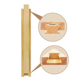 Wooden Undermount Drawer Slides Classic Guide Center Mount Track 15.7 Inchs, Wood Glides Bottom Rails Replacement Kit(S002-16IN-2P)