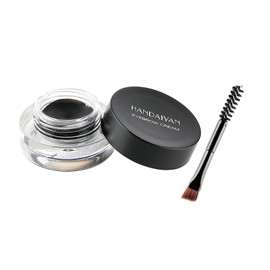 Eyebrow Cream, Waterproof Eyebrow Gel Long Lasting Brow Pomade with Brush, Natural Versatile Tinted Brow Gel Creates Natural Looking Brows for Holiday Parties Makeup (4# Black)
