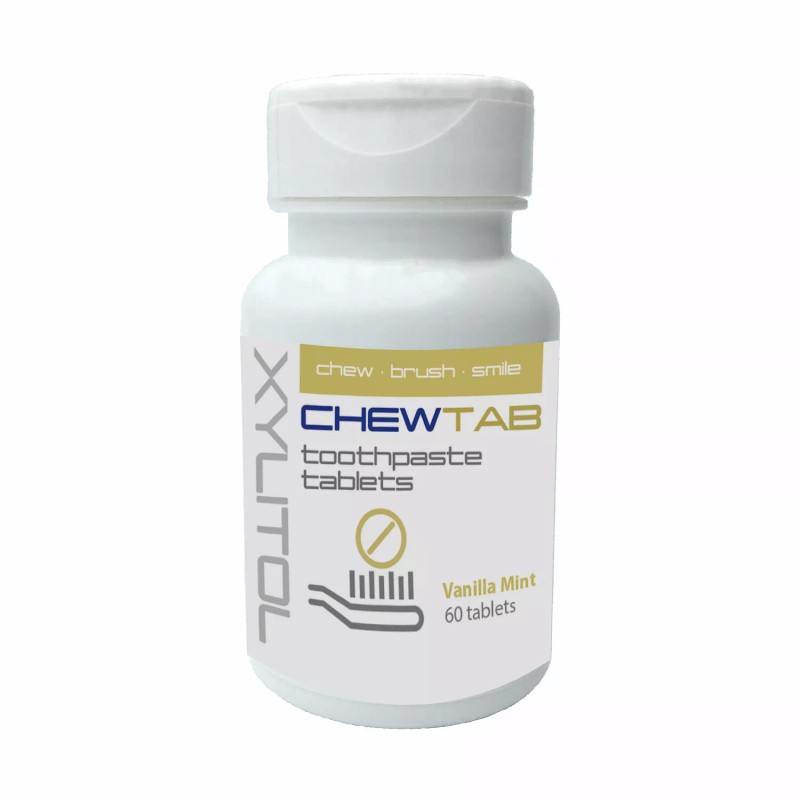 WELDENTAL Chewtab Toothpaste Tablets, Vanilla Mint 60 Count