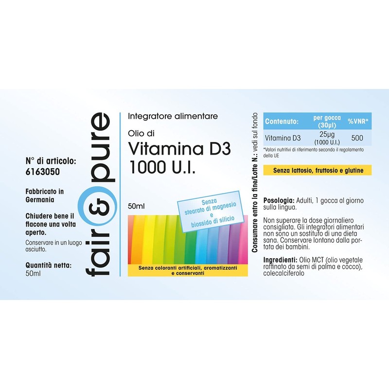 Fair & Pure® - Vitamin D3 Oil 1000 IU per
