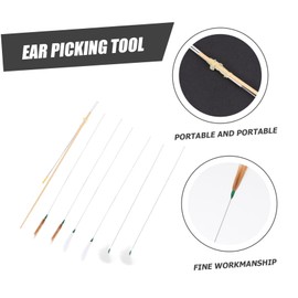 COLLBATH 8pcs Chinese Ear Cleaning Set Portable Ear Earwax Removal Tool Gentle Cleaning for Daily Use Earwax Remover