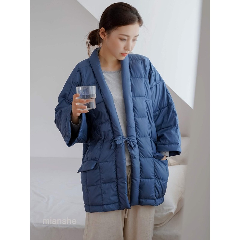 mianshe Warm Hanten with Collar Attached Cold Protection Room Wear