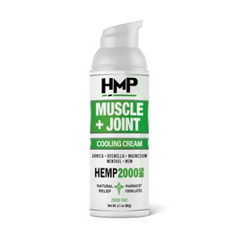 Hemp Cream Muscle & Joint Support 2000MG with Menthol for Knee, Muscle, Joint, Back, Shoulder, Elbow Relief, Natural Formula Made in USA, 2.1oz