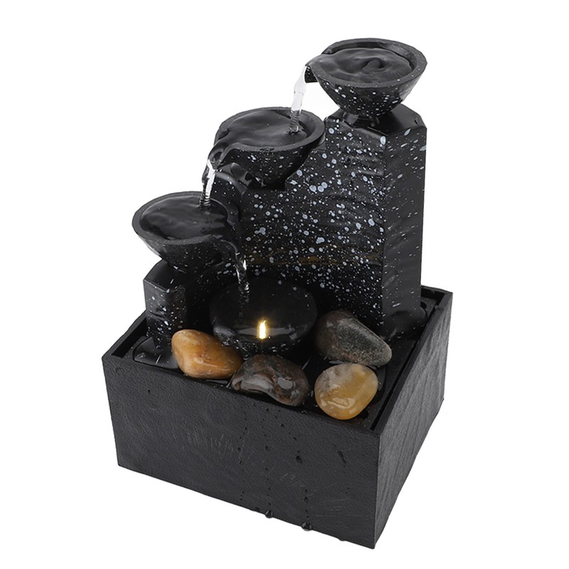 Tabletop Fountain Circulating Water Decorative USB Desk Waterfall Fountain with