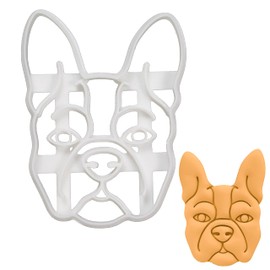 Boston Terrier Face Cookie Cutter, 1 Piece. Bakerlogy