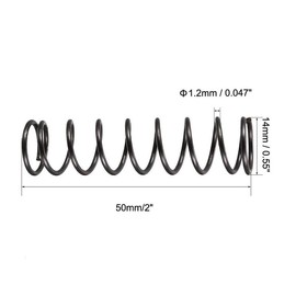 MACHSWON Compression Spring for Everything From Home Appliances to Motor Equipment Motor Home Repairs Spring Steel Extension Spring 1.2mm Wire Dia , 14mm OD , 50mm Free Length