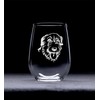 Irish Wolfhound themed, dog stemless wine glass, 17 oz.