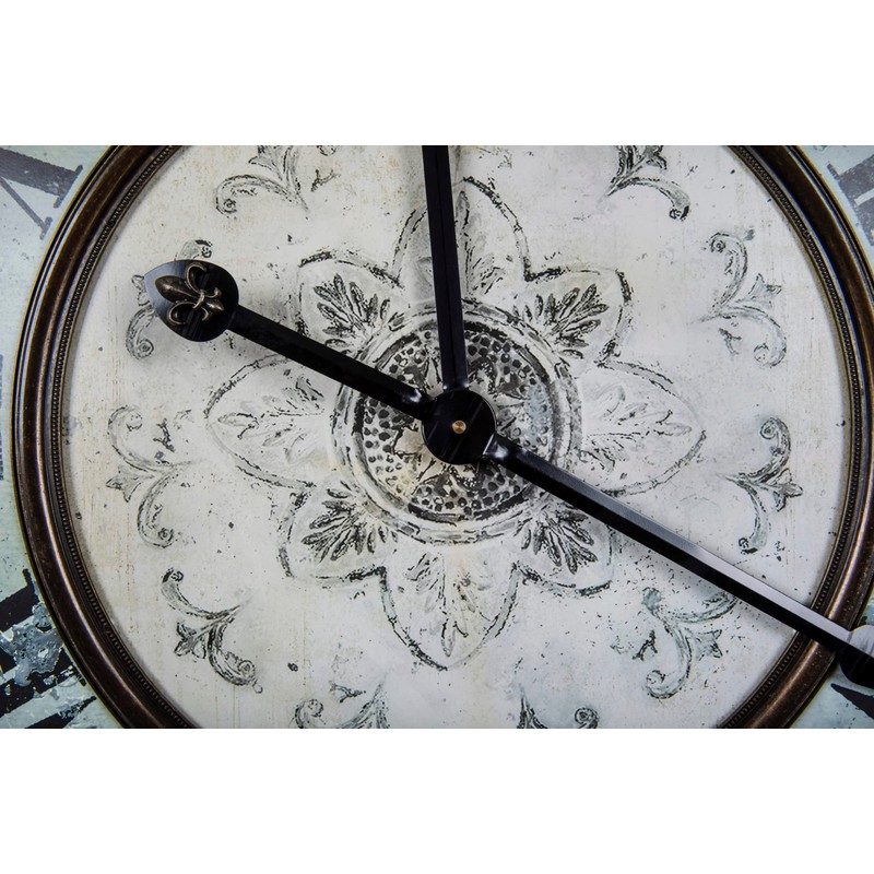 Creative Co-Op Distressed Mint Green Round Wall Clock