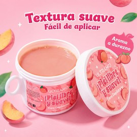 ULTRAMO Cera Depilatoria Suave 1pzs Depilacion Sin Dolor, Facil Dne Calentar Que Deja La Piel Limpia Y Suave, Para Cuerpo Completo Y Areas Sensibles, 100g (Durazno)