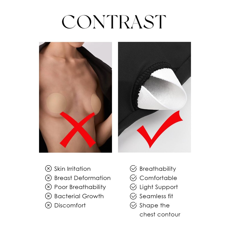 Darong Women Double Lined Square Neck Padded Crop Tank Top