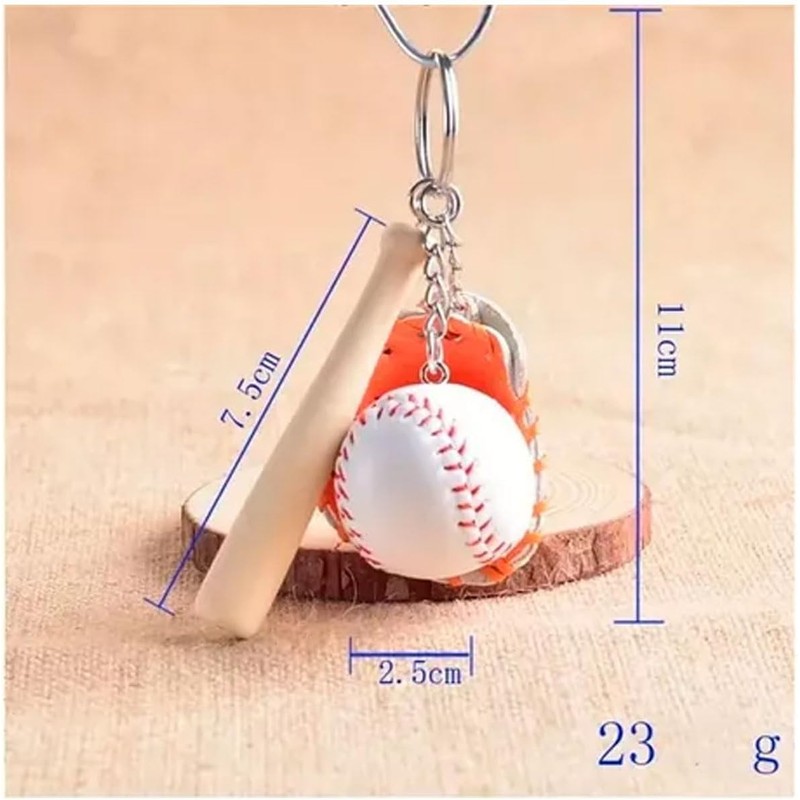 Llavero Beisbol 3 En 1 Bat, Guante Y Pelota Baseball