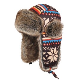 Insun Winter Hat, Aviator Hat, Knitted Pilot’s Hat, Ushanka Russian Hat, Earmuffs for Adults and Children