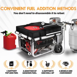 2025 New Upgrade, GUYISS 30’’L×30’’W×27’’H Generator cover, 900D+210 waterproof Oxford cloth. All-round Double-layer Protection. The Top can be Opened for Adding fuel. Black