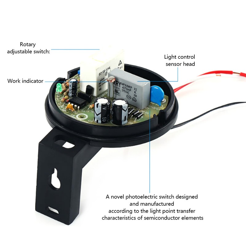 Sensor Switch Street Light Control Adjustable Rain AntiThunder Protection 220V