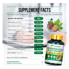 Kavguine Cápsulas 10 En 1 Ajenjo Nuez Negra Detox Digestivo