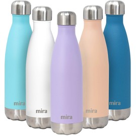 MIRA 17 oz Insulated Water Bottle - Stainless Steel Cola Shape Thermos - Double Wall Hot & Cold Flask (24Hr Cold/12Hr Hot) - Lavender Violet