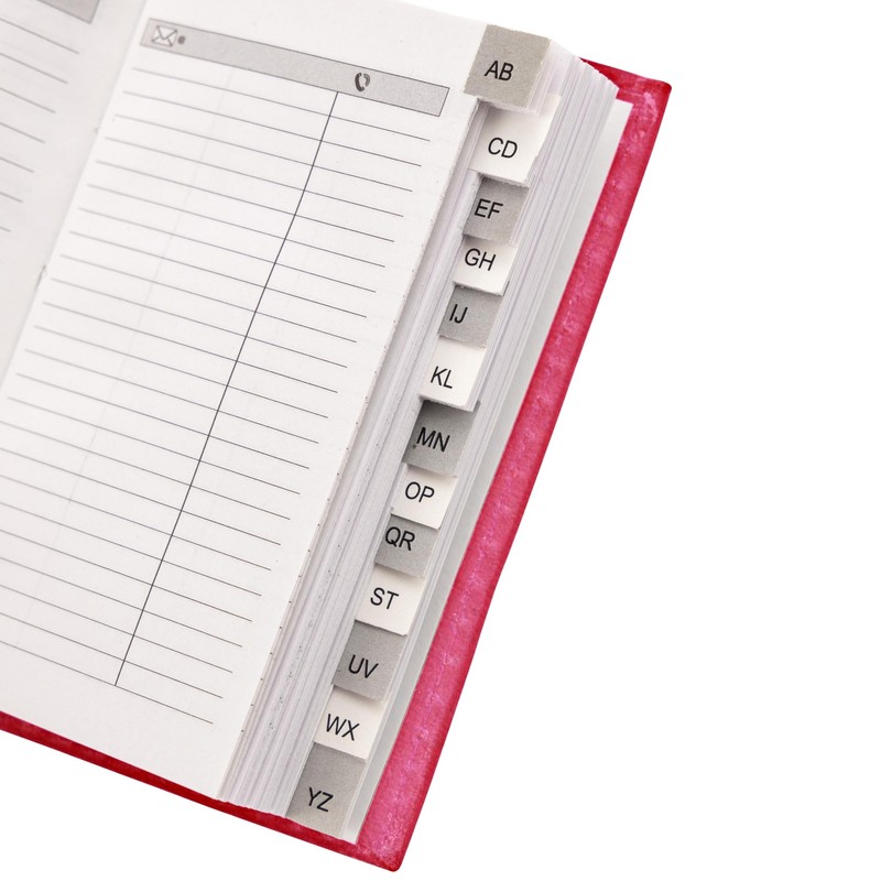 Evelay Index Address Book Leather Look Cover Executive Padded Small
