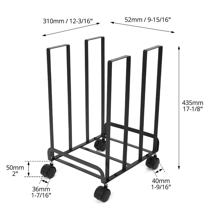 QWORK Heavy-Duty Carbon Steel Carton Storage Rack with Lockable Wheels,