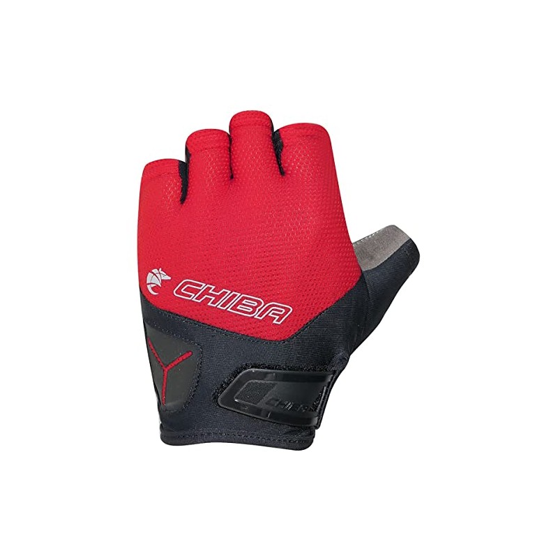 Chiba Gel Air Cycling Gloves Short Red/Black 2023: Size: L