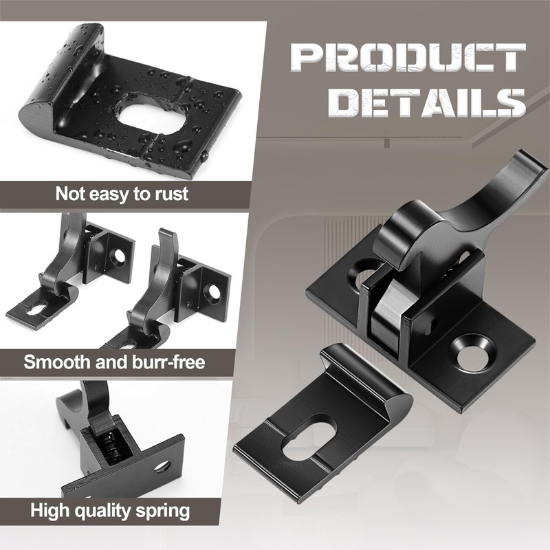 Lounsweer 16 Pcs Brass Heavy Duty Cabinet Door Latch Cabinet
