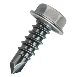 Malco Bit-Tip Drill and Tap Screws Point- 1/4" Hex Washer Head | HVAC Fastners | Structural & Layered Metal | Self Tapping and Self Drilling Sheet Metal Screws (8-18X3/4, 500, Count)