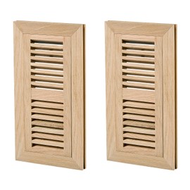 Homewell 2 Pcs Pack White Oak Wood Floor Register, Flush Mount Vent, 4x10 Inch, No Damper, Unfinished