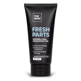 The Man Fresh Parts-Invisible Ball Deodorant Gel-Odor Control & Intimate Hygiene for Men-Quick Drying Balls, Crotch & Groin Gel-No Sticky or Powdery Residue-Sweat Defense for Happy Nuts (3fl.oz)