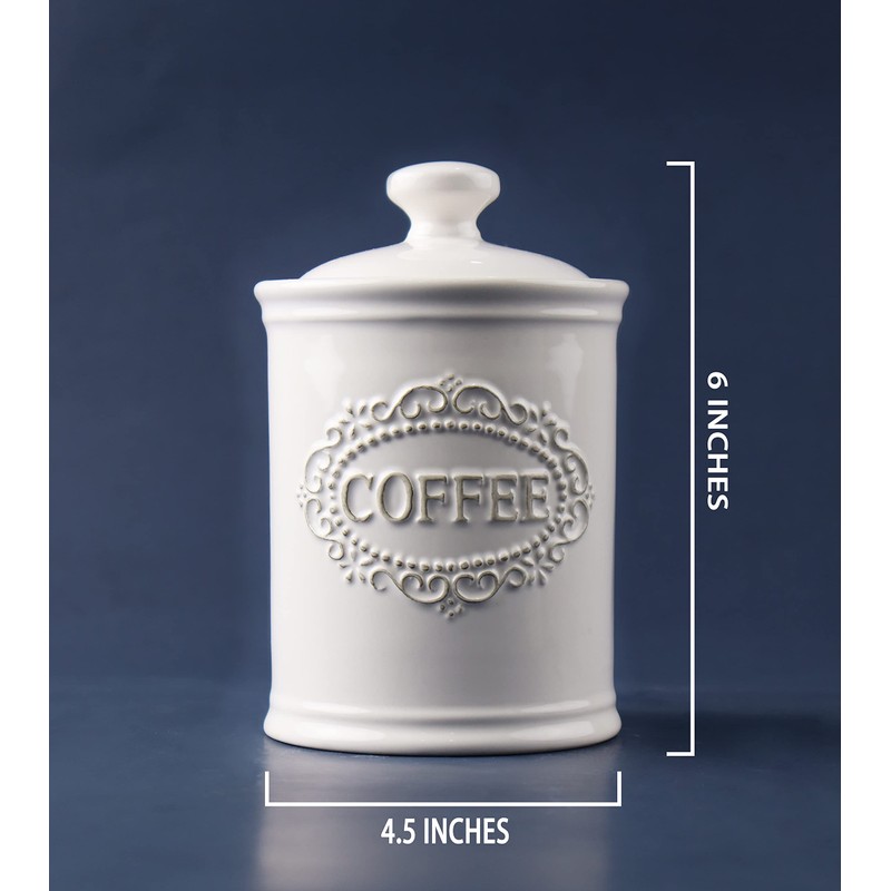 Relief Vine TAWCHES Ceramic Canisters Sets For The Kitchen Canisters