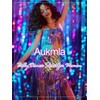 Aukmla Women Sparkly Sequin Belly Dance Skirt Fringe Festival Hip