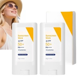 2PCS Sunscreen Stick SPF 50+,SPF 50 Sunscreen for Face,Invisible Sun Stick for Face & Body,Water Resistant,Daily Use Waterproof Sun Block,Moisturizing Sun Cream,Day Cream Spf,Sunscr-een for Oily Skin