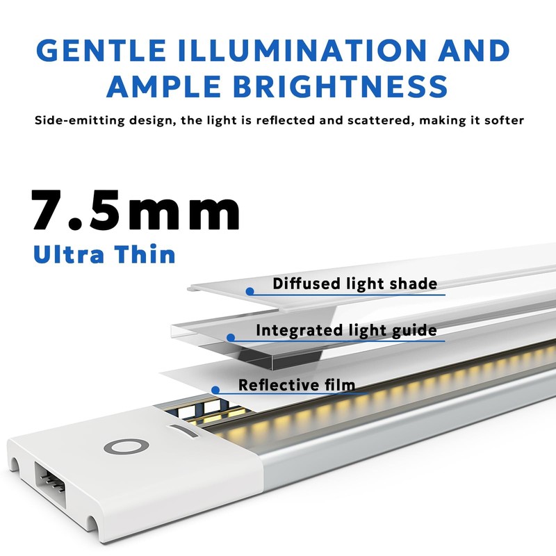MYPLUS 24" Under Cabinet Lights, 5 Color Temps Under Counter