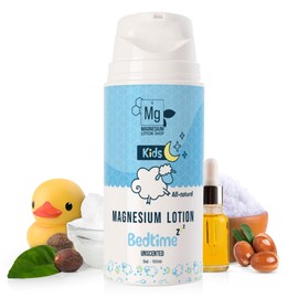 Unscented Magnesium Lotion for Kids | Each 5oz Bottle is Proudly Made in America | 250mg in each Teaspoon | We use Natural Shea Butter in Our Paraben-Free Magnesium Lotion for Sleep